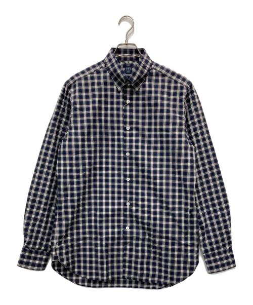 BEAMS F（ビームスエフ）BEAMS F (ビームスエフ) タブカラーシャツ ネイビー サイズ:41 未使用品の古着・服飾アイテム