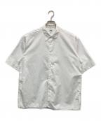 H BEAUTY&YOUTHエイチ ビューティー&ユース）の古着「ショートスリーブ サイドスリットシャツ」｜ホワイト