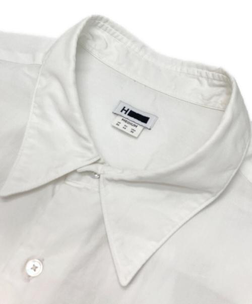 H BEAUTY&YOUTH（エイチ ビューティー&ユース）H BEAUTY&YOUTH (エイチ ビューティー&ユース) ショートスリーブ サイドスリットシャツ ホワイト サイズ:Mの古着・服飾アイテム