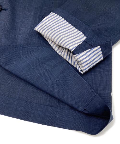 TOMORROW LAND PILGRIM（トゥモローランド ピルグリム）TOMORROW LAND PILGRIM (トゥモローランド ピルグリム) トロピカルウールシルクセットアップスーツ ネイビー サイズ:48の古着・服飾アイテム