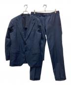 TOMORROW LAND PILGRIMトゥモローランド ピルグリム）の古着「ウールシルク ピンヘッド シングルブレステッド2Bスーツ」｜ネイビー