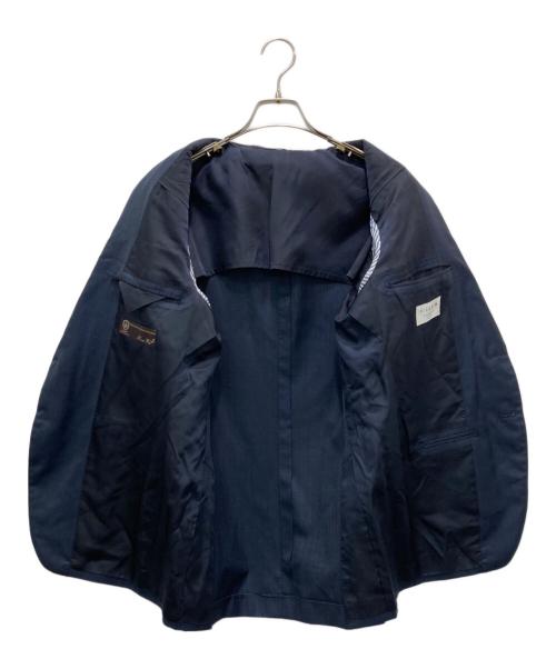 TOMORROW LAND PILGRIM（トゥモローランド ピルグリム）TOMORROW LAND PILGRIM (トゥモローランド ピルグリム) ウールシルク ピンヘッド シングルブレステッド2Bスーツ ネイビー サイズ:48の古着・服飾アイテム