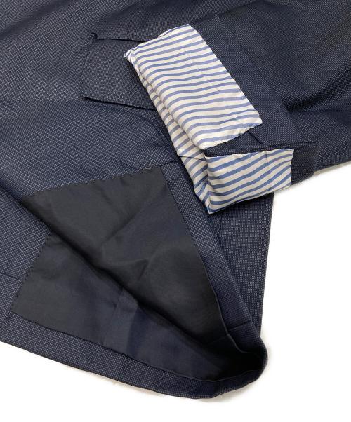 TOMORROW LAND PILGRIM（トゥモローランド ピルグリム）TOMORROW LAND PILGRIM (トゥモローランド ピルグリム) ウールシルク ピンヘッド シングルブレステッド2Bスーツ ネイビー サイズ:48の古着・服飾アイテム