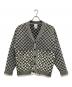 HUM VENT（ヒューベント）の古着「ジャカードカーディガン」｜ホワイト×ブラック