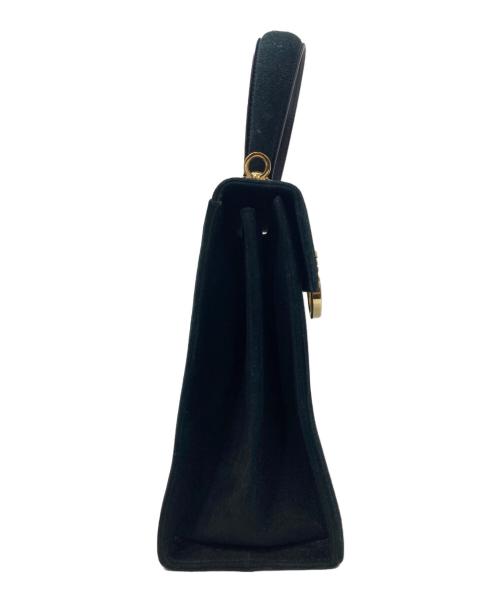 Salvatore Ferragamo（サルヴァトーレ フェラガモ）Salvatore Ferragamo (サルヴァトーレ フェラガモ) スウェードガンチーニハンドバッグ ブラックの古着・服飾アイテム
