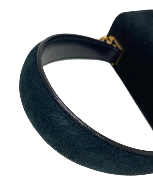 Salvatore Ferragamo（サルヴァトーレ フェラガモ）Salvatore Ferragamo (サルヴァトーレ フェラガモ) スウェードガンチーニハンドバッグ ブラックの古着・服飾アイテム