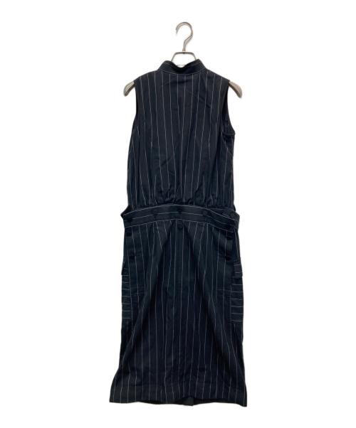 sacai（サカイ）sacai (サカイ) 取り外し可ストライプワンピース ブラック サイズ:2の古着・服飾アイテム
