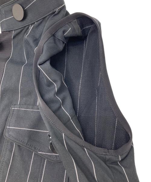 sacai（サカイ）sacai (サカイ) 取り外し可ストライプワンピース ブラック サイズ:2の古着・服飾アイテム