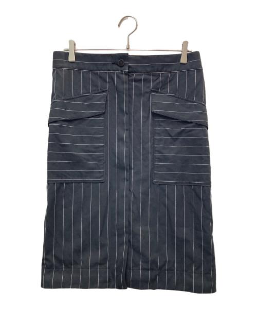 sacai（サカイ）sacai (サカイ) 取り外し可ストライプワンピース ブラック サイズ:2の古着・服飾アイテム