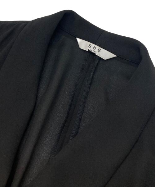 SHE TOKYO（シートーキョー）SHE TOKYO (シートーキョー) Jill Georgette Navy ブラック サイズ:1の古着・服飾アイテム