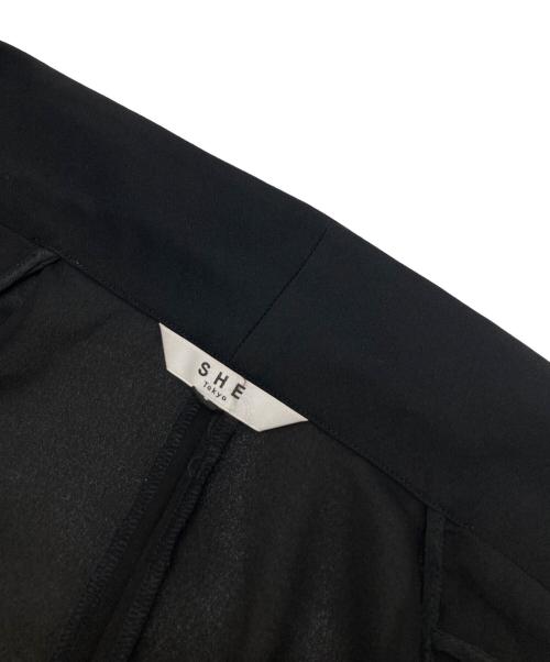 SHE TOKYO（シートーキョー）SHE TOKYO (シートーキョー) Jill Georgette Navy ブラック サイズ:1の古着・服飾アイテム