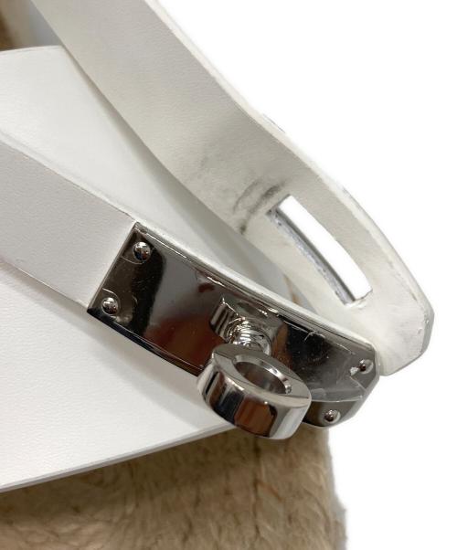 HERMES（エルメス）HERMES (エルメス) エスパドリーユストラップサンダル ホワイト×ベージュ サイズ:38の古着・服飾アイテム