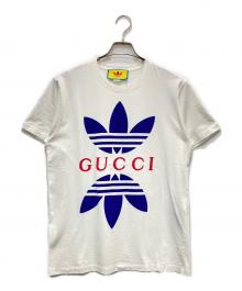 adidas×GUCCI（アディダス×グッチ）の古着「コラボロゴプリントTシャツ」｜ホワイト