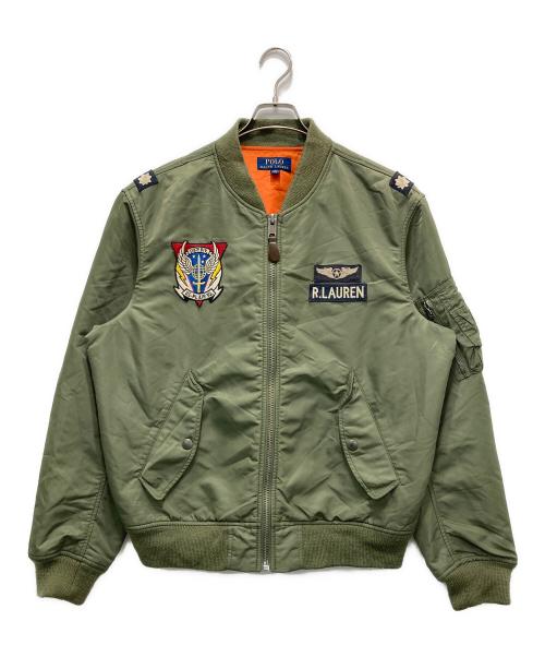 POLO RALPH LAUREN（ポロ・ラルフローレン）POLO RALPH LAUREN (ポロ・ラルフローレン) MA-1ジャケット グリーン サイズ:Lの古着・服飾アイテム