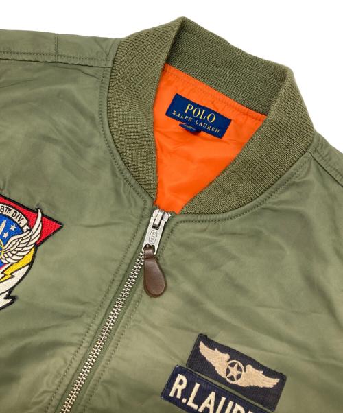 POLO RALPH LAUREN（ポロ・ラルフローレン）POLO RALPH LAUREN (ポロ・ラルフローレン) MA-1ジャケット グリーン サイズ:Lの古着・服飾アイテム