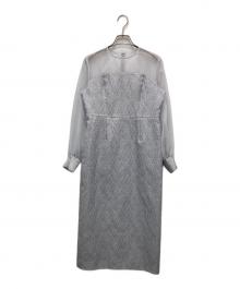 UNITED ARROWS（ユナイテッドアローズ）の古着「ツートーン ジャガード ワンピース」｜グレー