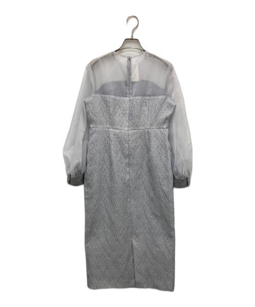 UNITED ARROWS（ユナイテッドアローズ）UNITED ARROWS (ユナイテッドアローズ) ツートーン ジャガード ワンピース グレー サイズ:36 未使用品の古着・服飾アイテム