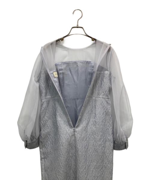 UNITED ARROWS（ユナイテッドアローズ）UNITED ARROWS (ユナイテッドアローズ) ツートーン ジャガード ワンピース グレー サイズ:36 未使用品の古着・服飾アイテム