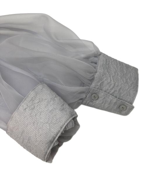 UNITED ARROWS（ユナイテッドアローズ）UNITED ARROWS (ユナイテッドアローズ) ツートーン ジャガード ワンピース グレー サイズ:36 未使用品の古着・服飾アイテム