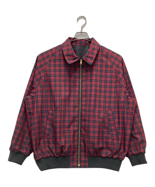 6(ROKU) BEAUTY&YOUTH（ロク ビューティーアンドユース）6(ROKU) BEAUTY&YOUTH (ロク ビューティーアンドユース) リバーシブル ブルゾン チェック ジャケット レッド×グレー サイズ:38の古着・服飾アイテム