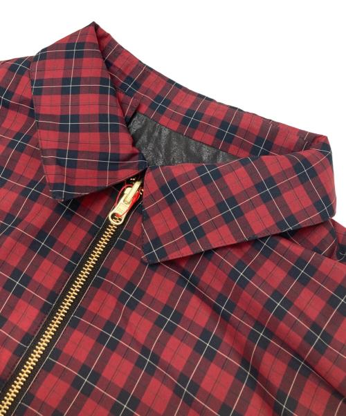 6(ROKU) BEAUTY&YOUTH（ロク ビューティーアンドユース）6(ROKU) BEAUTY&YOUTH (ロク ビューティーアンドユース) リバーシブル ブルゾン チェック ジャケット レッド×グレー サイズ:38の古着・服飾アイテム