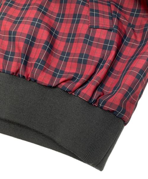 6(ROKU) BEAUTY&YOUTH（ロク ビューティーアンドユース）6(ROKU) BEAUTY&YOUTH (ロク ビューティーアンドユース) リバーシブル ブルゾン チェック ジャケット レッド×グレー サイズ:38の古着・服飾アイテム