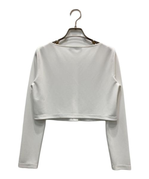 FOXEY（フォクシー）FOXEY (フォクシー) コンパクトカーディガン ホワイト サイズ:38の古着・服飾アイテム