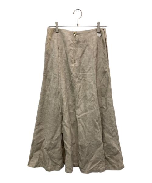 BORDERS at BALCONY（ボーダーズアットバルコニー）BORDERS at BALCONY (ボーダーズアットバルコニー) リネンロングスカート ベージュ サイズ:38の古着・服飾アイテム