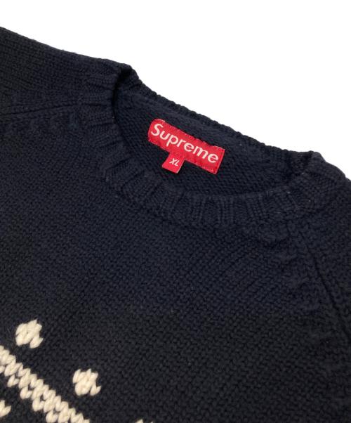SUPREME（シュプリーム）SUPREME (シュプリーム) 星柄厚手ニットセーター ブラック サイズ:XLの古着・服飾アイテム