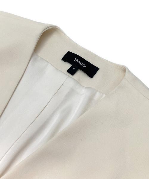 theory（セオリー）theory (セオリー) ノーカラージャケット アイボリーの古着・服飾アイテム