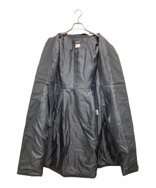 Rene（ルネ）Rene (ルネ) ベロア切替パールジップ中綿コート ブラック サイズ:36の古着・服飾アイテム