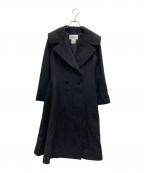 Reneルネ）の古着「ウールアンゴラシルクダブルコート」｜ブラック