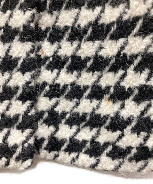 MSGM（エムエスジーエム）MSGM (エムエスジーエム) 千鳥格子ウールダブルコート ホワイト×ブラック サイズ:38の古着・服飾アイテム