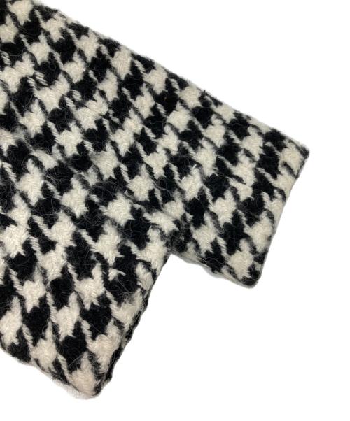 MSGM（エムエスジーエム）MSGM (エムエスジーエム) 千鳥格子ウールダブルコート ホワイト×ブラック サイズ:38の古着・服飾アイテム