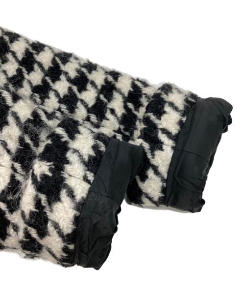 MSGM（エムエスジーエム）MSGM (エムエスジーエム) 千鳥格子ウールダブルコート ホワイト×ブラック サイズ:38の古着・服飾アイテム