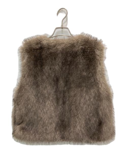 anuans（アニュアンス）anuans (アニュアンス) ショートファーベスト ブラウン サイズ:Fの古着・服飾アイテム