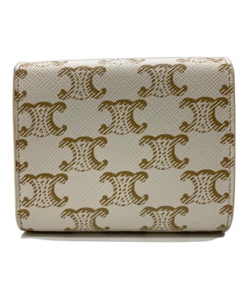 CELINE（セリーヌ）CELINE (セリーヌ) スモールフラップウォレット ベージュの古着・服飾アイテム