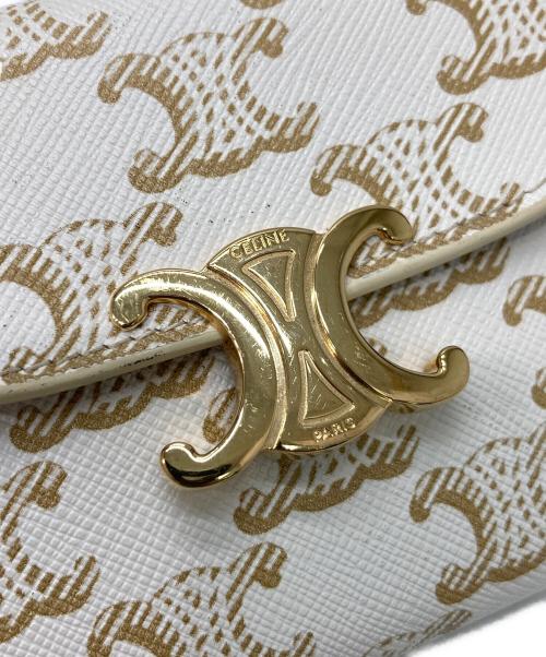 CELINE（セリーヌ）CELINE (セリーヌ) スモールフラップウォレット ベージュの古着・服飾アイテム