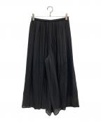 BEARDSLEYビアズリー）の古着「シワシフォンギャザーパンツ」｜ブラック