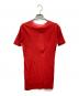 AURALEE (オーラリー) SUPER HIGH GAUGE SHEER RIB TEE レッド サイズ:1 未使用品：6000円