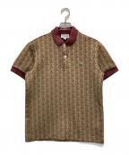 LACOSTEラコステ）の古着「モノグラムジャカードポロシャツ」｜ベージュ