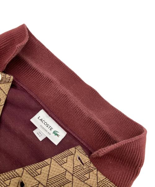 LACOSTE（ラコステ）LACOSTE (ラコステ) モノグラムジャカードポロシャツ ベージュ サイズ:US Sの古着・服飾アイテム