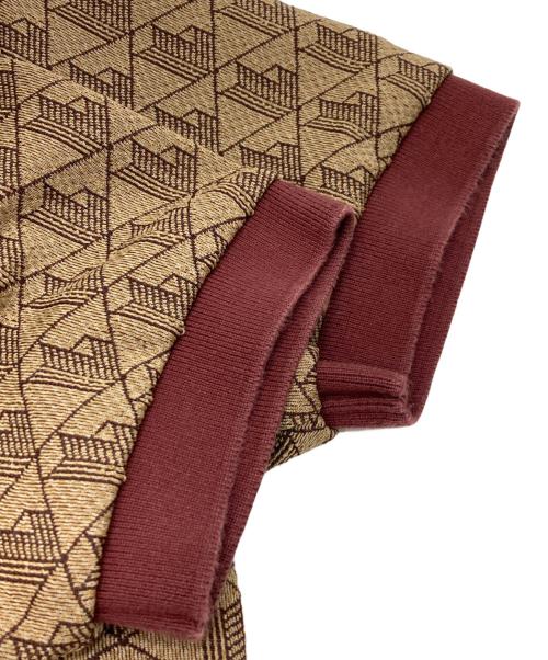 LACOSTE（ラコステ）LACOSTE (ラコステ) モノグラムジャカードポロシャツ ベージュ サイズ:US Sの古着・服飾アイテム