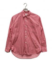 LQ Y'S for men（エルキューワイズフォーメン）の古着「ストライプシャツ」｜レッド×ホワイト