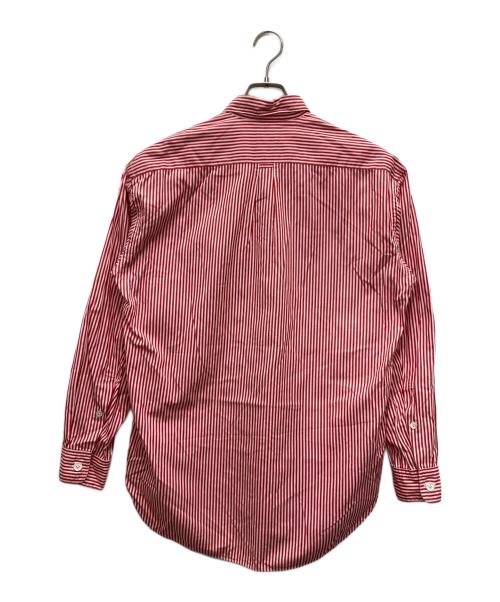LQ Y'S for men（エルキューワイズフォーメン）LQ Y'S for men (エルキューワイズフォーメン) ストライプシャツ レッド×ホワイト サイズ:Lの古着・服飾アイテム