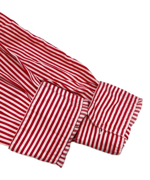 LQ Y'S for men（エルキューワイズフォーメン）LQ Y'S for men (エルキューワイズフォーメン) ストライプシャツ レッド×ホワイト サイズ:Lの古着・服飾アイテム