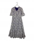 MARIHAマリハ）の古着「総柄ワンピース」｜ネイビー×ホワイト