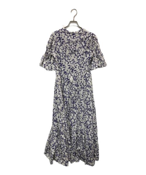MARIHA（マリハ）MARIHA (マリハ) 総柄ワンピース ネイビー×ホワイト サイズ:36の古着・服飾アイテム