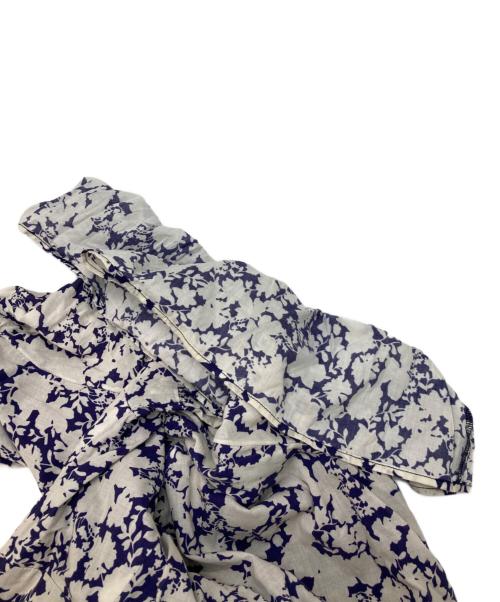 MARIHA（マリハ）MARIHA (マリハ) 総柄ワンピース ネイビー×ホワイト サイズ:36の古着・服飾アイテム