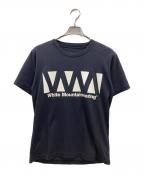WHITE MOUNTAINEERINGホワイトマウンテ二アニング）の古着「WM LOGO PRINTED T-SHIRT」｜ブラック